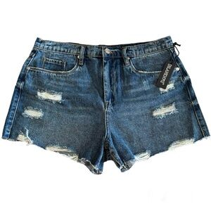 BLANK NYC Barrow High-Rise Distressed Women’s Denim Shorts Size 30 NEW
